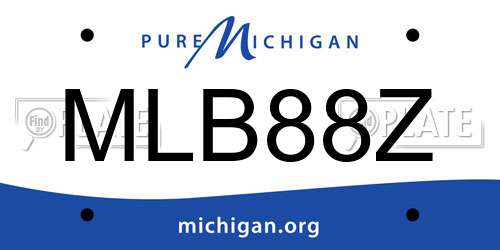 MLB88Z Michigan License Plate