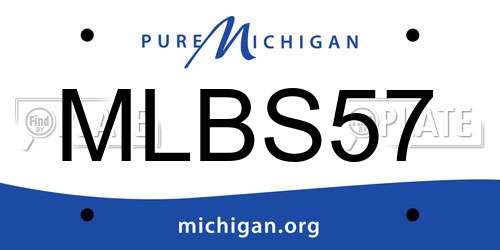 MLBS57 Michigan License Plate