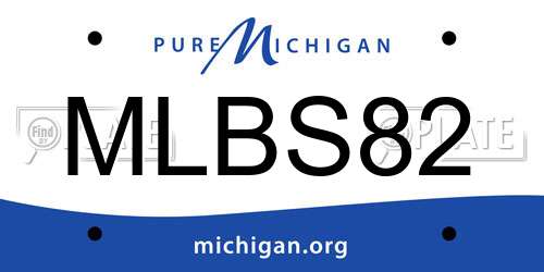 MLBS82 Michigan License Plate