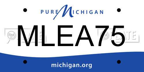 MLEA75 Michigan License Plate