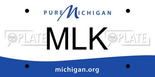 MLK Michigan License Plate