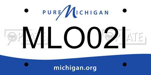 MLO02I Michigan License Plate