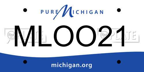 MLOO21 Michigan License Plate