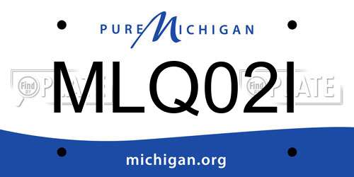 MLQ02I Michigan License Plate