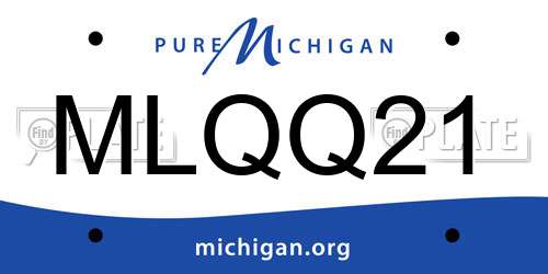 MLQQ21 Michigan License Plate