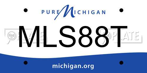 MLS88T Michigan License Plate