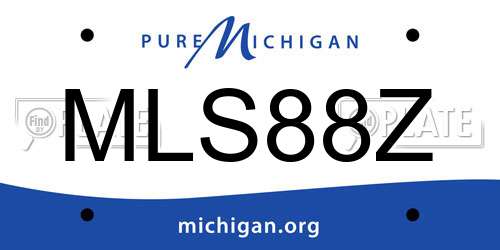 MLS88Z Michigan License Plate