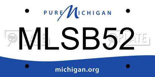 MLSB52 Michigan License Plate