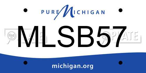 MLSB57 Michigan License Plate