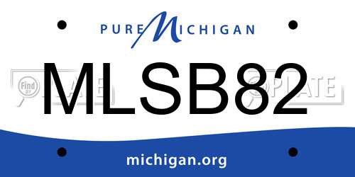 MLSB82 Michigan License Plate
