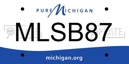 MLSB87 Michigan License Plate