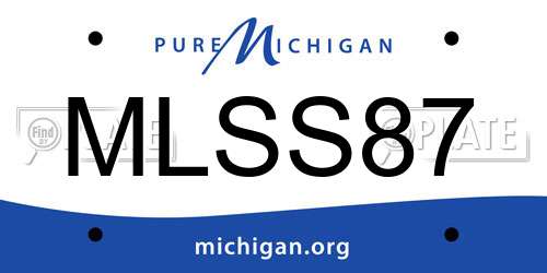 MLSS87 Michigan License Plate