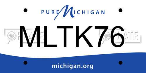 MLTK76 Michigan License Plate