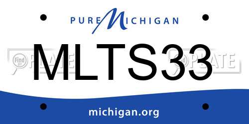 MLTS33 Michigan License Plate