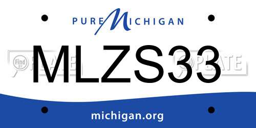MLZS33 Michigan License Plate