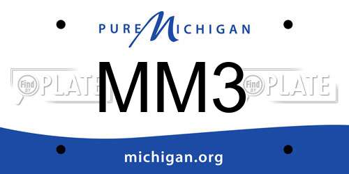 MM3 Michigan License Plate