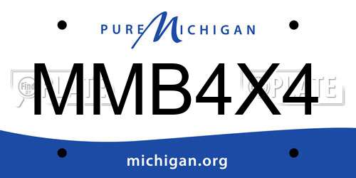 MMB4X4 Michigan License Plate