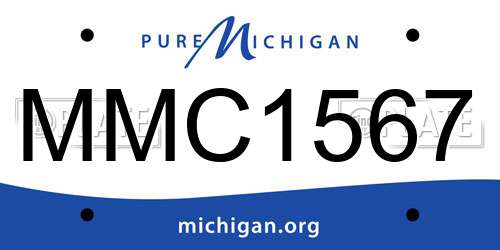 MMC1567 Michigan License Plate