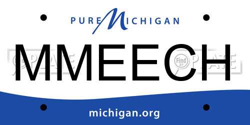 MMEECH Michigan License Plate
