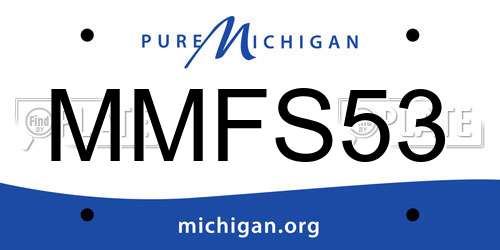 MMFS53 Michigan License Plate