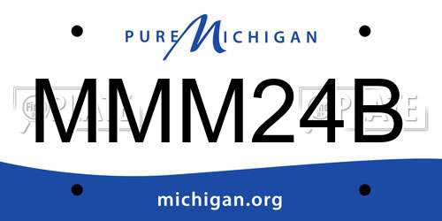 MMM24B Michigan License Plate
