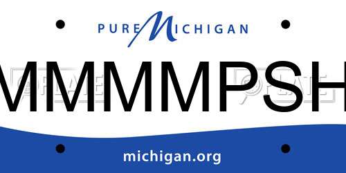 MMMMPSH Michigan License Plate