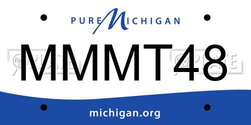 MMMT48 Michigan License Plate