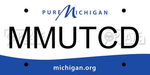 MMUTCD Michigan License Plate