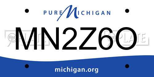 MN2Z6O Michigan License Plate