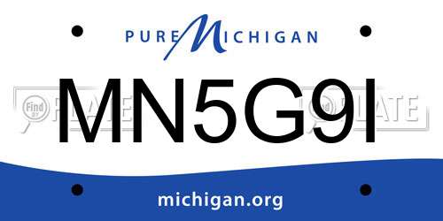 MN5G9I Michigan License Plate