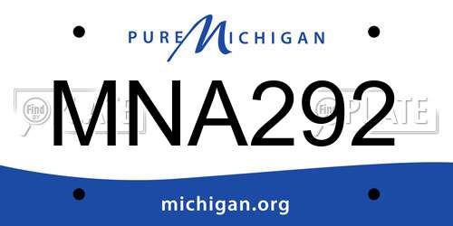 MNA292 Michigan License Plate