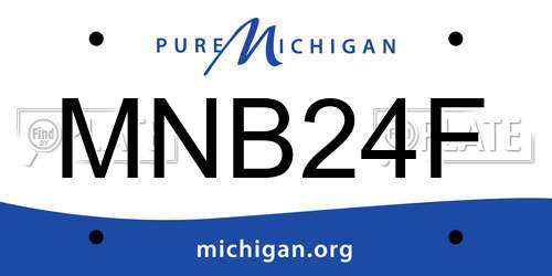 MNB24F Michigan License Plate