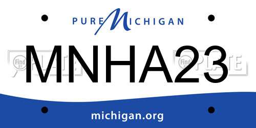 MNHA23 Michigan License Plate