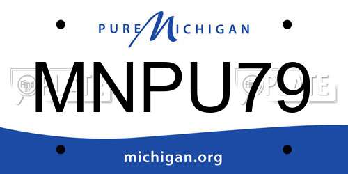 MNPU79 Michigan License Plate