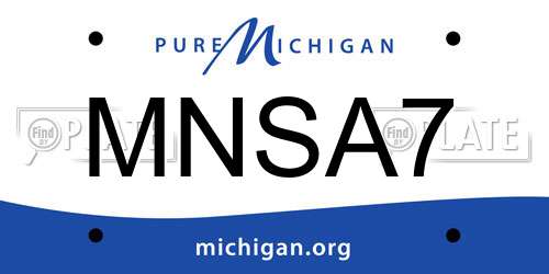 MNSA7 Michigan License Plate