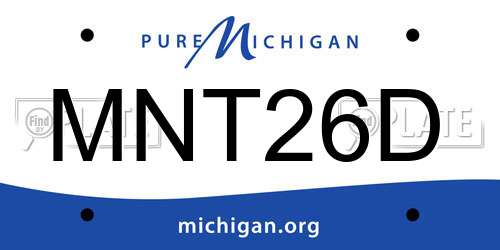 MNT26D Michigan License Plate