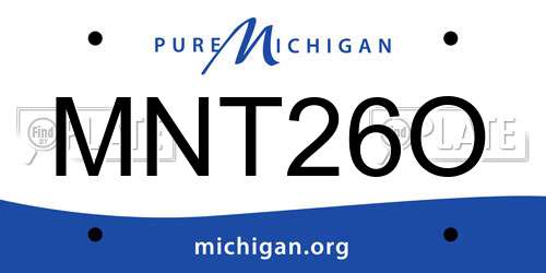 MNT26O Michigan License Plate