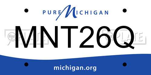 MNT26Q Michigan License Plate
