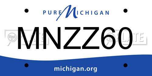 MNZZ60 Michigan License Plate