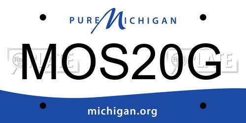 MOS20G Michigan License Plate