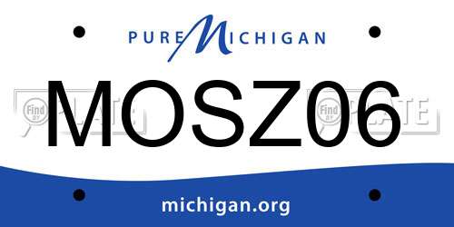 MOSZ06 Michigan License Plate