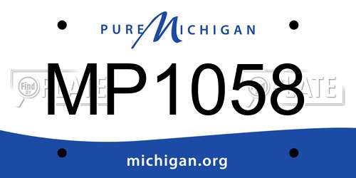 MP1058 Michigan License Plate
