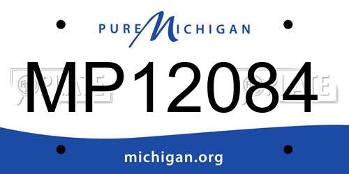 MP12084 Michigan License Plate