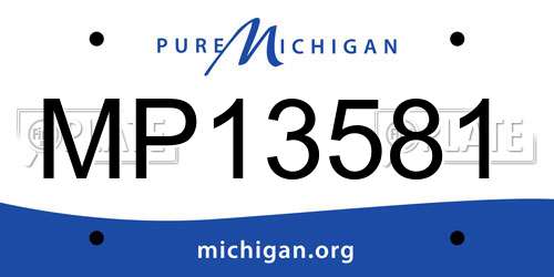 MP13581 Michigan License Plate