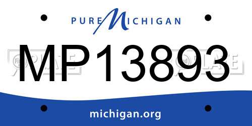 MP13893 Michigan License Plate