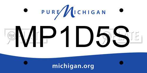MP1D5S Michigan License Plate