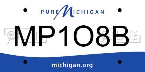 MP1O8B Michigan License Plate