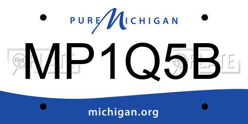 MP1Q5B Michigan License Plate