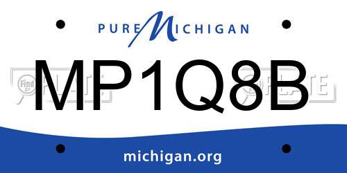 MP1Q8B Michigan License Plate