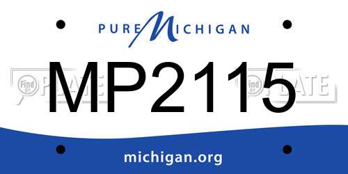 MP2115 Michigan License Plate